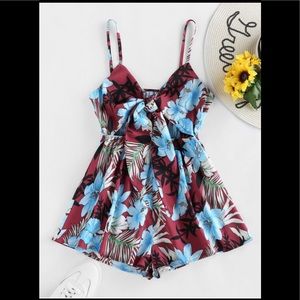 Floral Print Romper